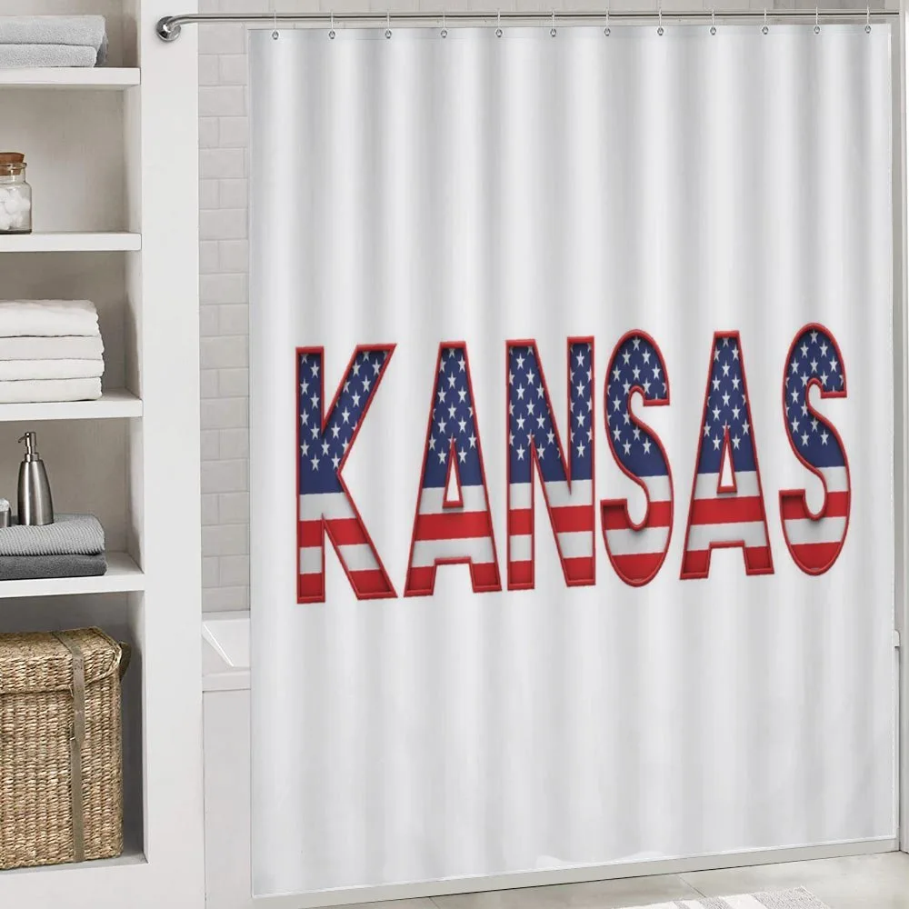 Kansas in Striped Lettering — Detail 4
