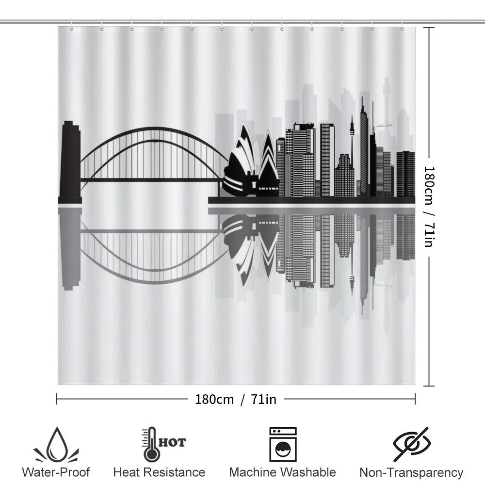 Monochrome Sydney Skyline — Detail 2