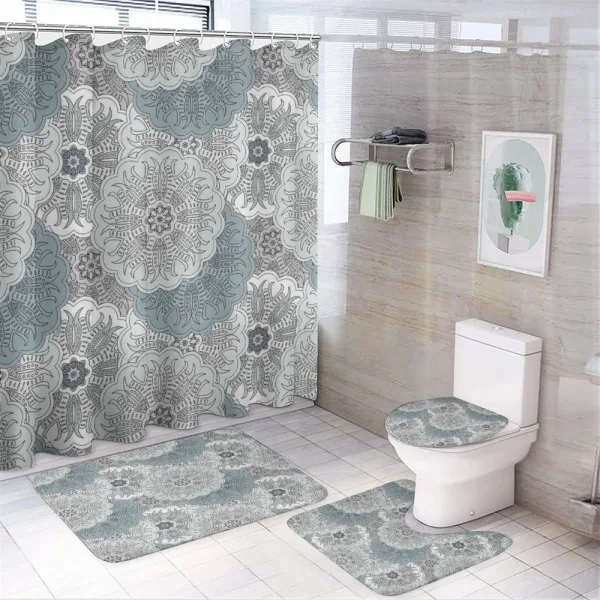 Oriental Style on a shower curtain