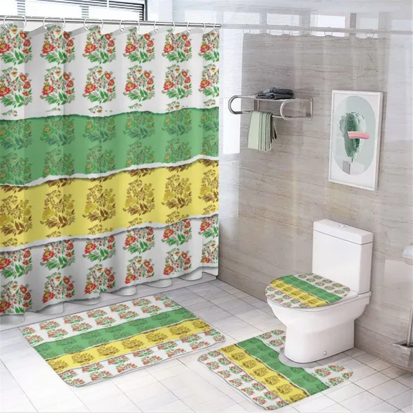 Russian Flowers Artwork on a shower curtain
