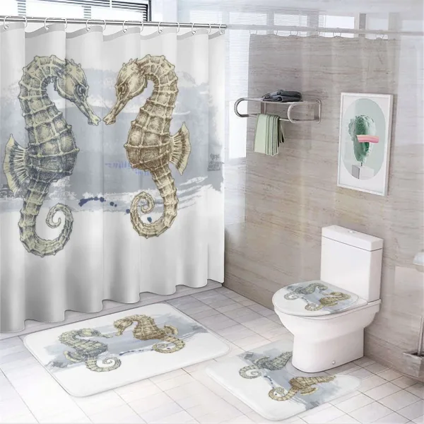 Seahorse Lovers on a shower curtain