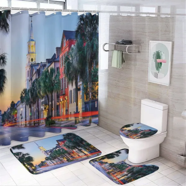 Southern Attractions on a shower curtain