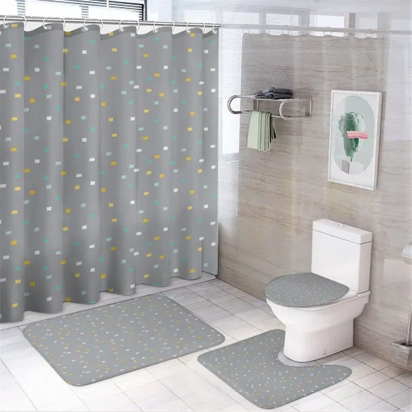 Squares Retro on a shower curtain