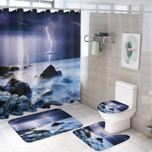 Stormy Weather in Summer on a shower curtain
