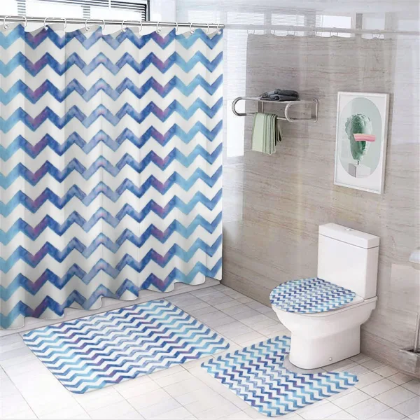 Watercolor on a shower curtain