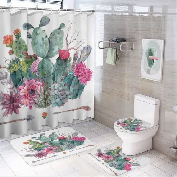Bouquet in Boho Style Arrow on a shower curtain