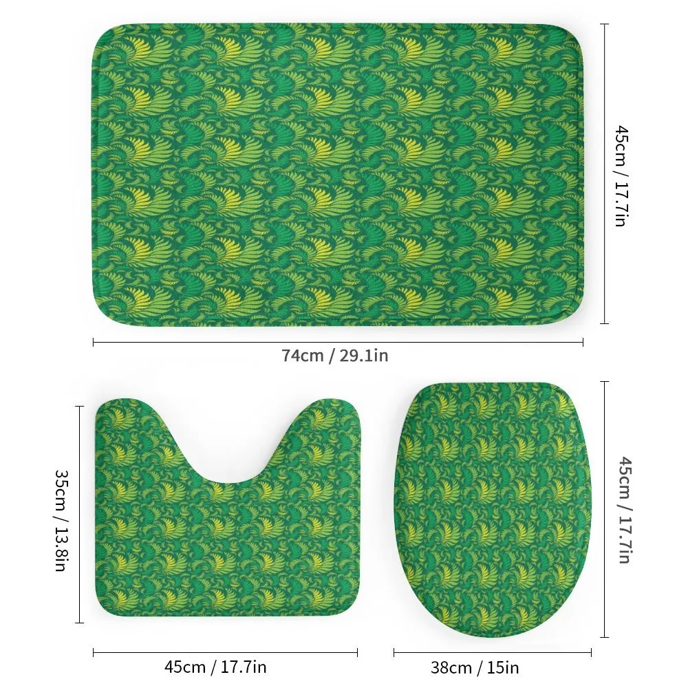 Curved Design in Green Tones — Detail 1