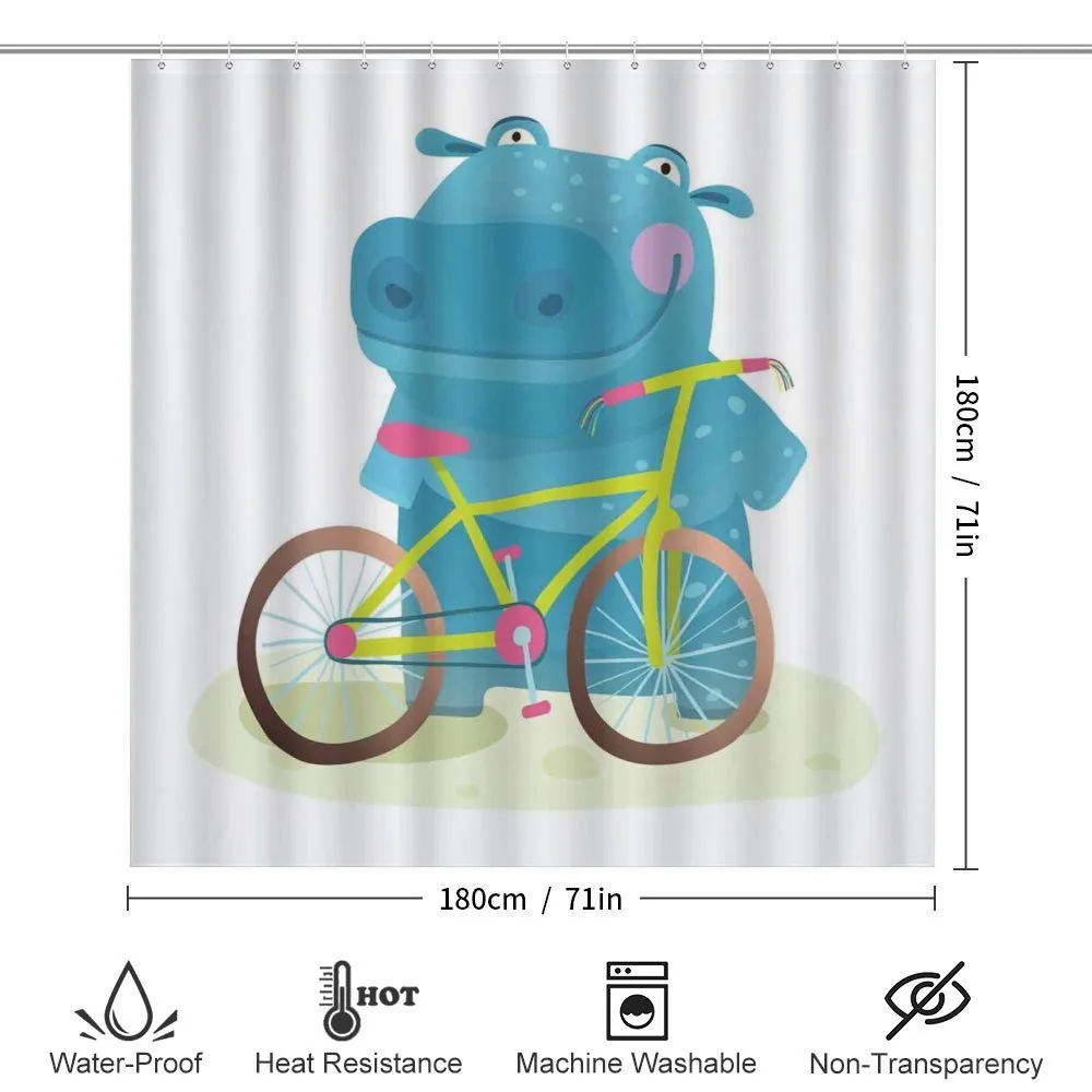 Hippo Child with Bicycle — Detail 2