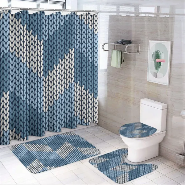 Nordic Scandinavian Retro on a shower curtain