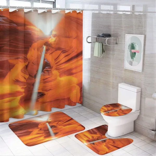 Sandstone Sunbeam Canyon on a shower curtain