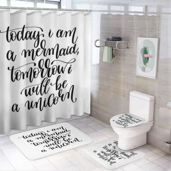 Self Esteem Expression on a shower curtain
