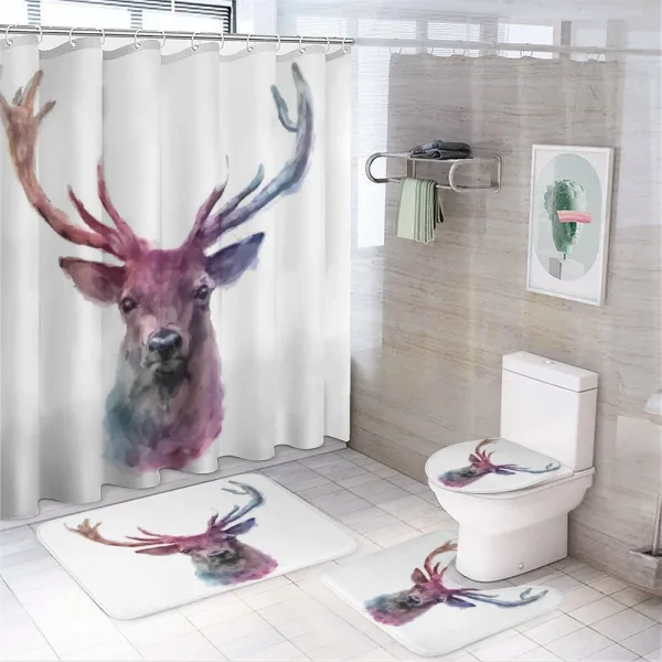 Antlers Wild Nature on a shower curtain