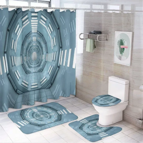 Cosmos Ufo Lands on a shower curtain