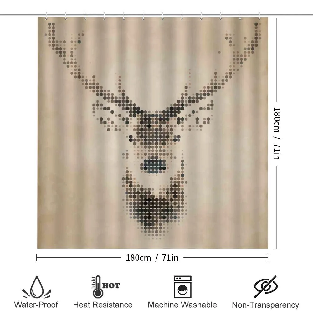 Deer Portrait with Dots — Detail 2