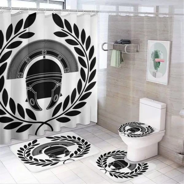 Greek on a shower curtain