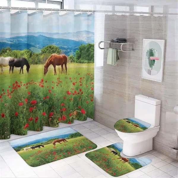 Landscape Rural Scene on a shower curtain