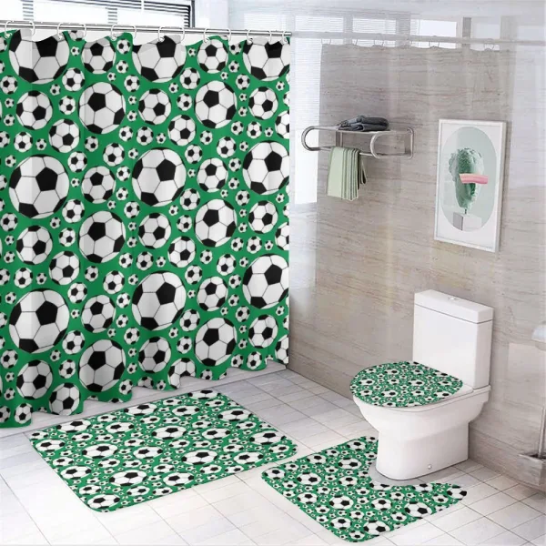 Popular Sports Motif on a shower curtain