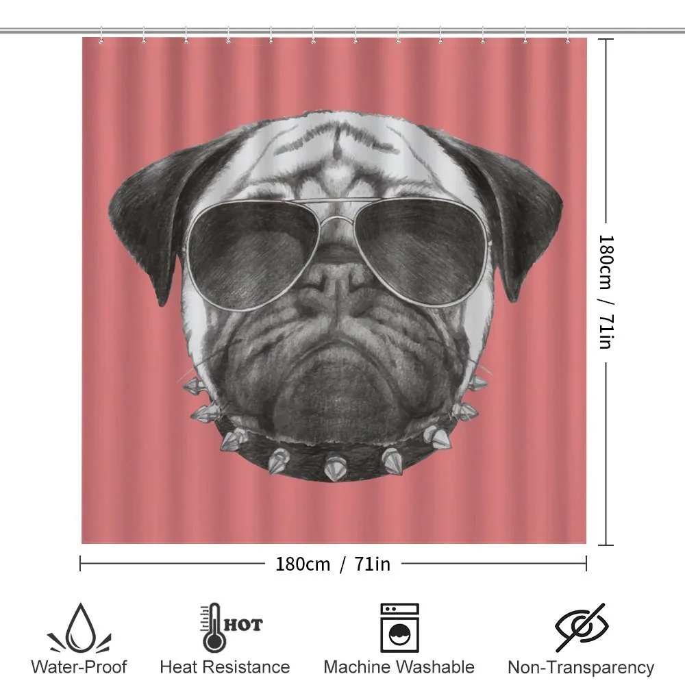 Pug Dog Sunglasses Colar — Detail 2