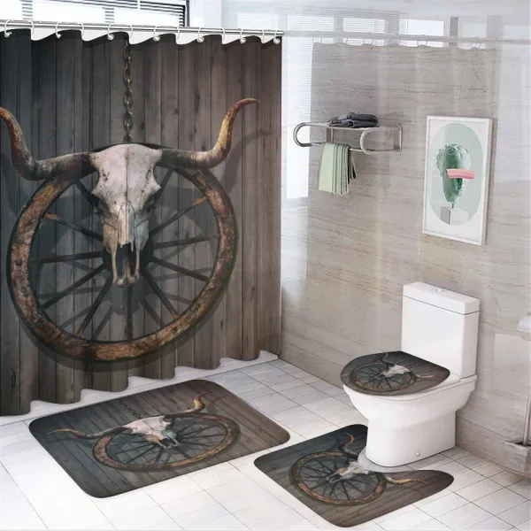 Rustic Skulll on a shower curtain
