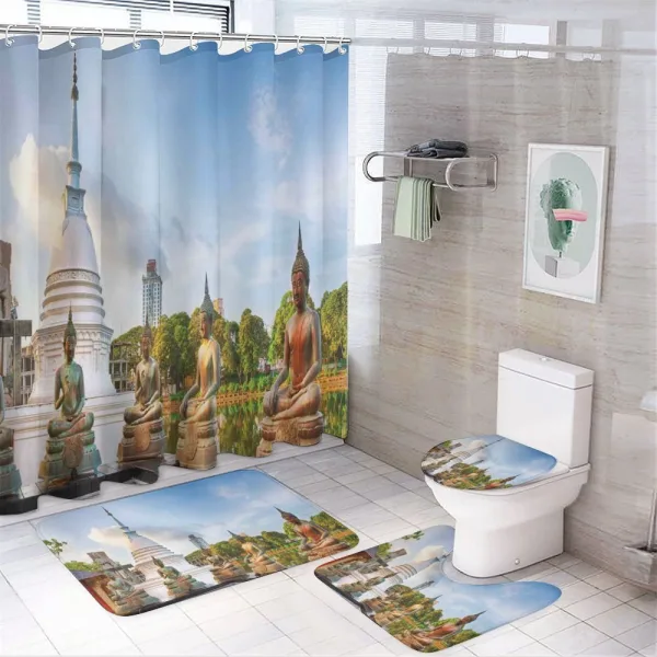 Seema Malaka Building Lake on a shower curtain