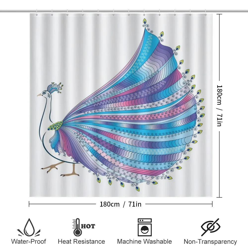 Stylized Peacock Feather — Detail 2