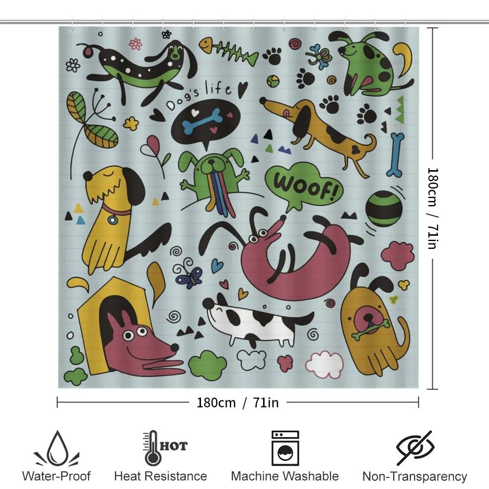 Vivid Playful Dog Pattern — Detail 2