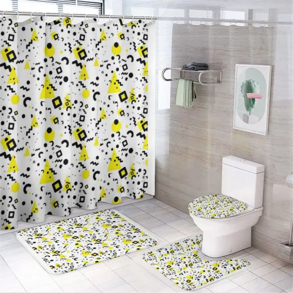 80s Memphis on a shower curtain