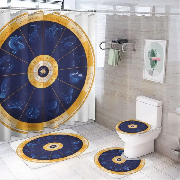 Birth Chart Horoscope on a shower curtain