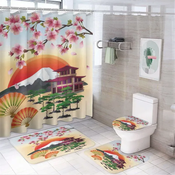 Building Sakura Sunrise on a shower curtain