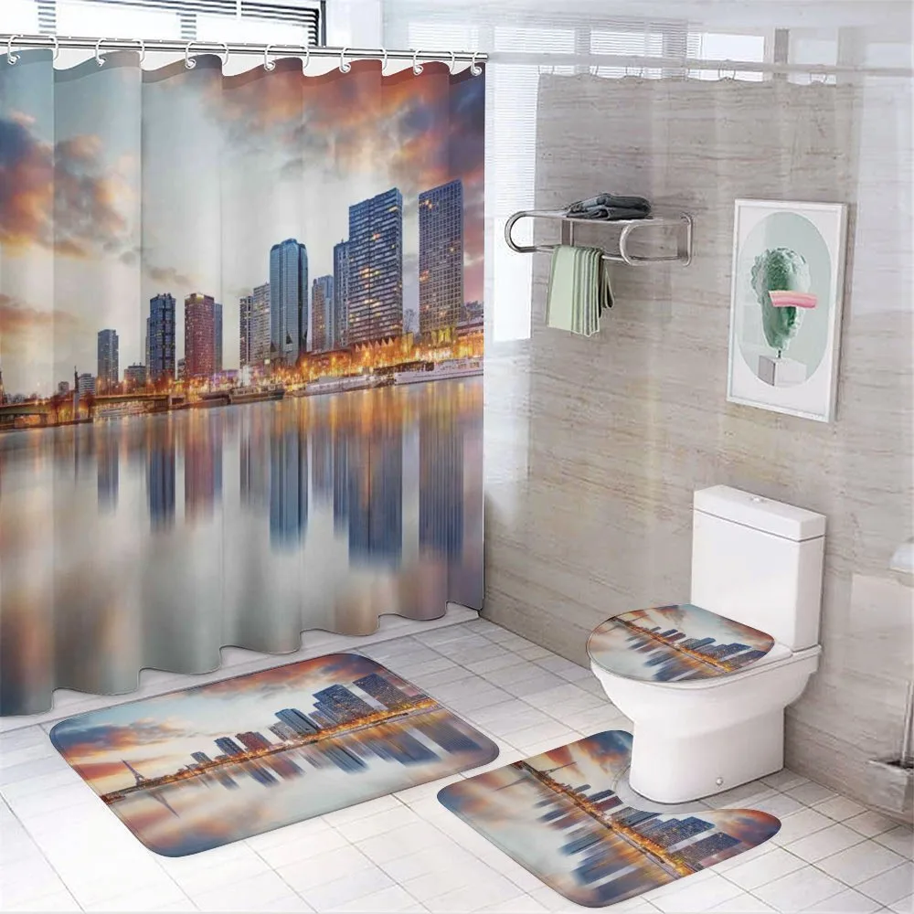 Buildings Dawn Reflection — Your design