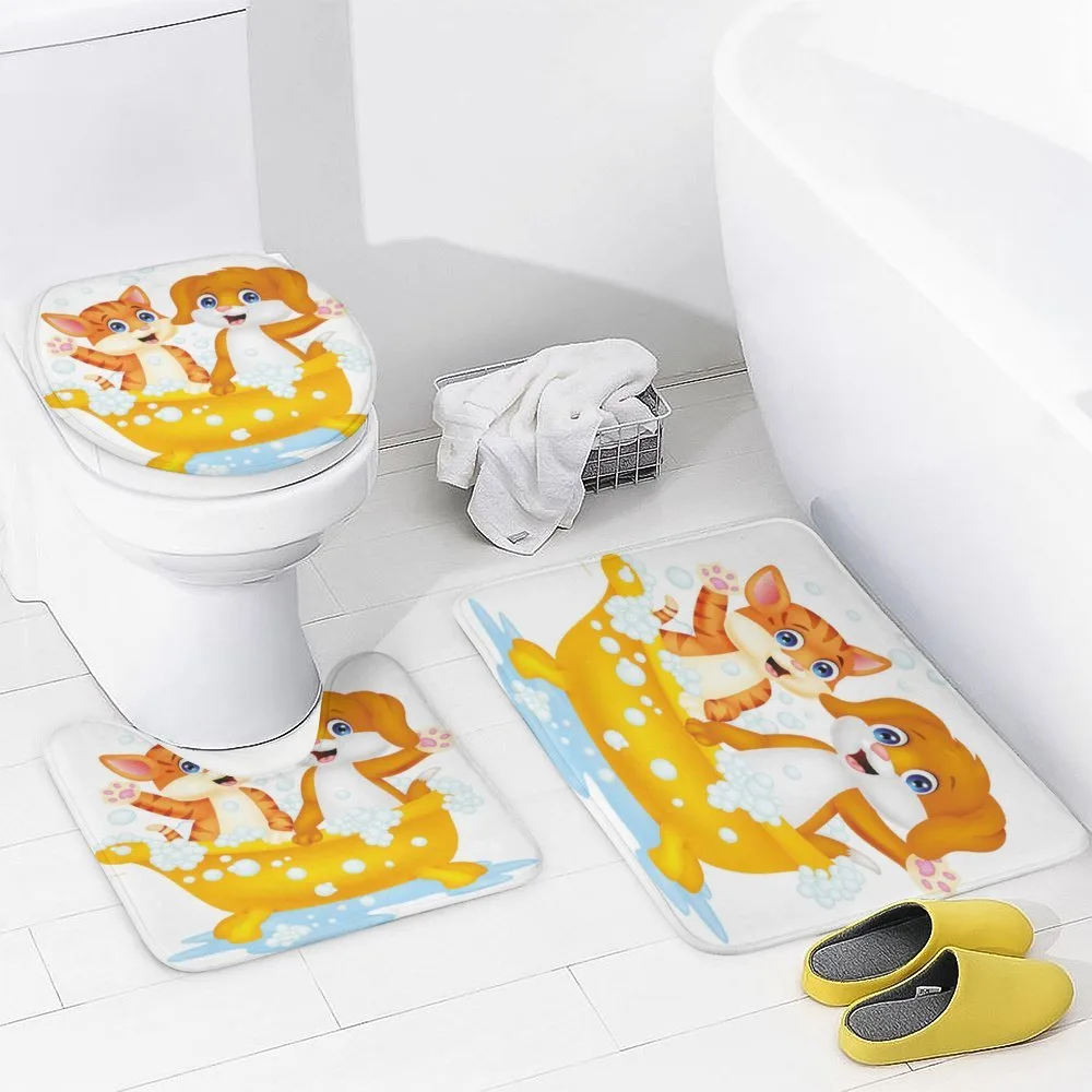 Cartoon Cat and Dog Bath — Detail 3