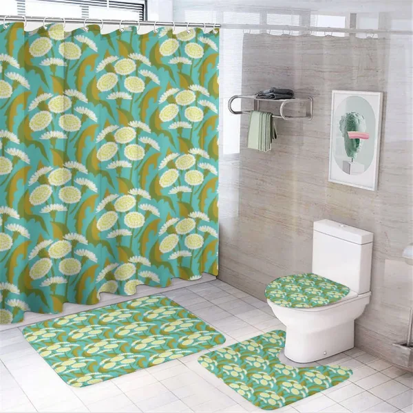 Floral Field Garden on a shower curtain