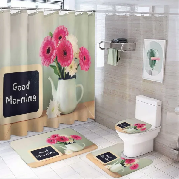 Fresh Flowers Morning on a shower curtain