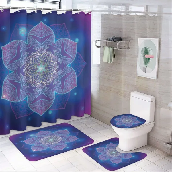 Geometry Style on a shower curtain