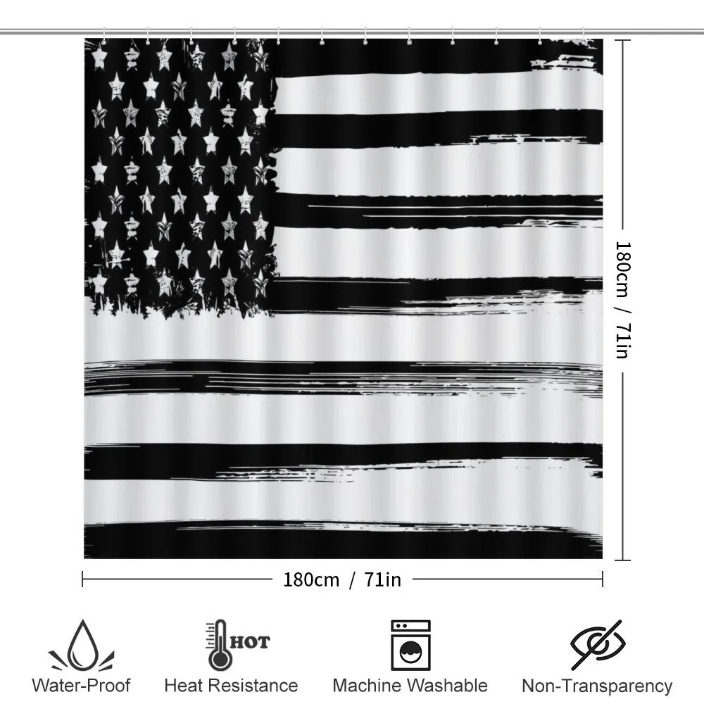 Grunge Monochrome USA Flag — Detail 2