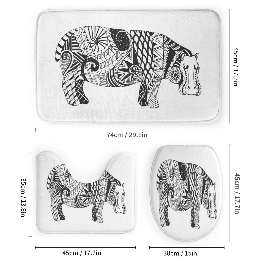 Hippo Geometric Ornament — Detail 1