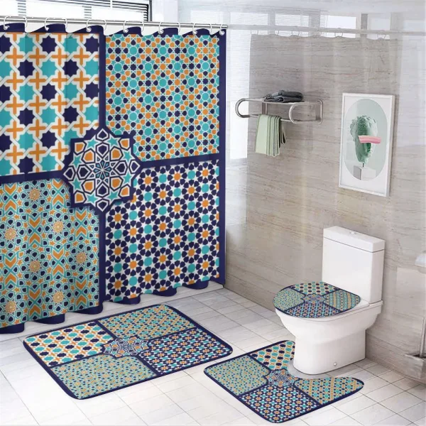 Mosaic Eastern Pattern on a shower curtain