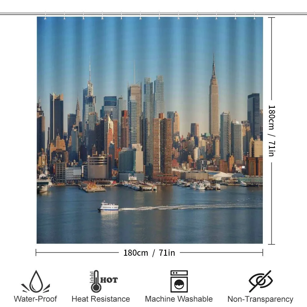 NYC Skyline River Scenery — Detail 2