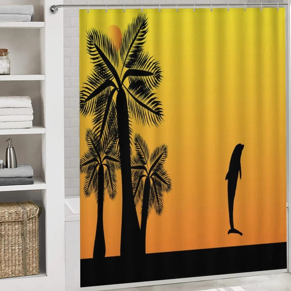 Ombre Sunset Palms Dolphin — Detail 4