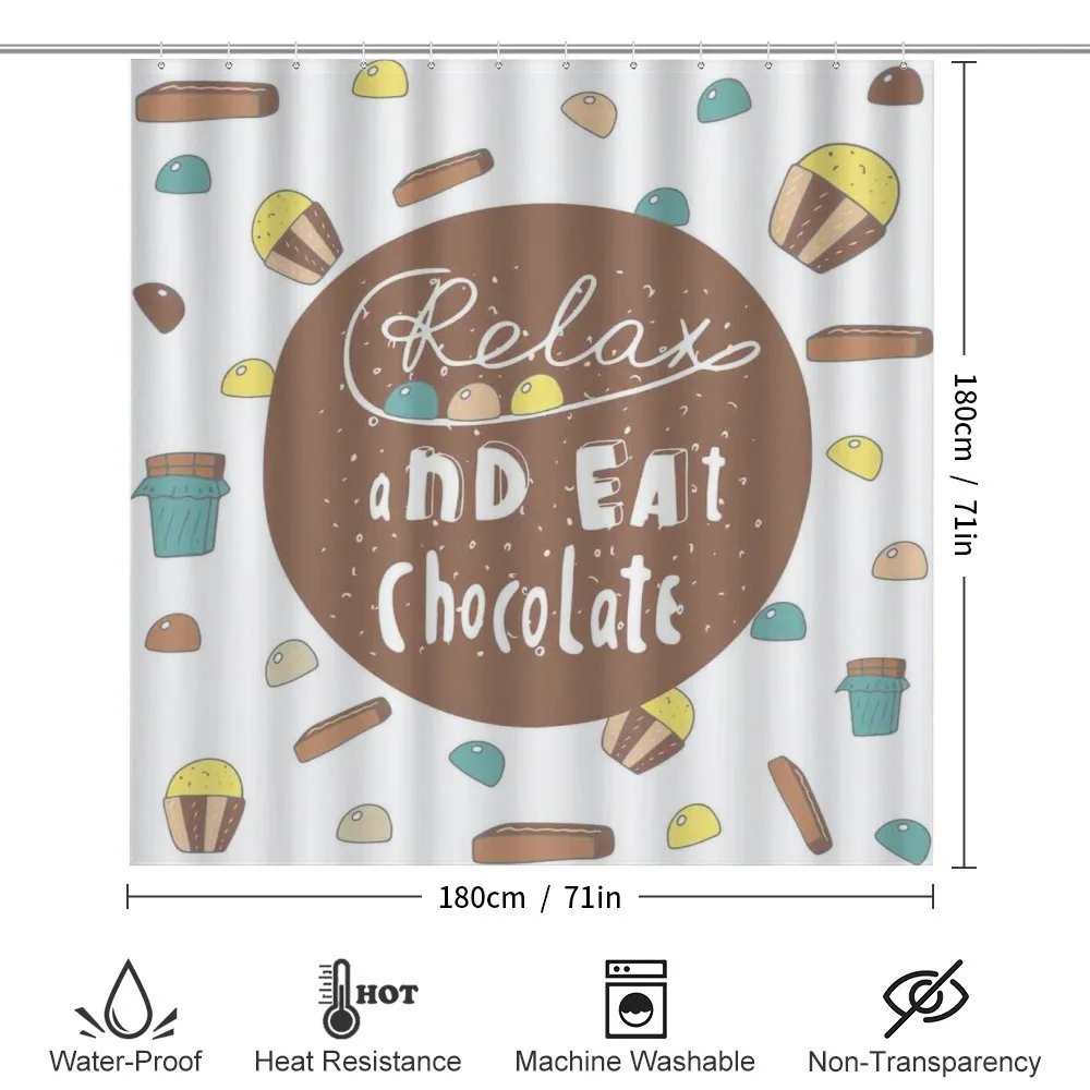 Relax and Eat Chocolate Text — Detail 2