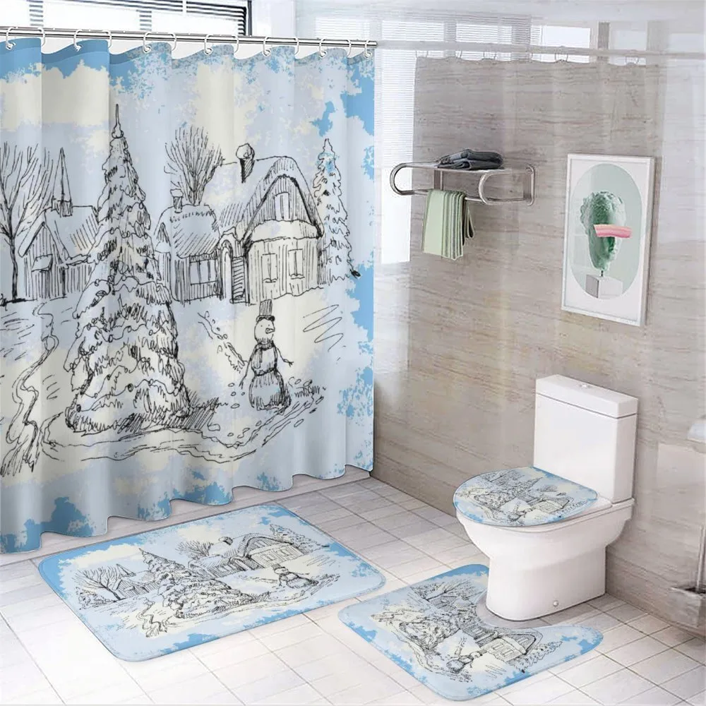 Sketchy Cold Snowy Scene — Your design