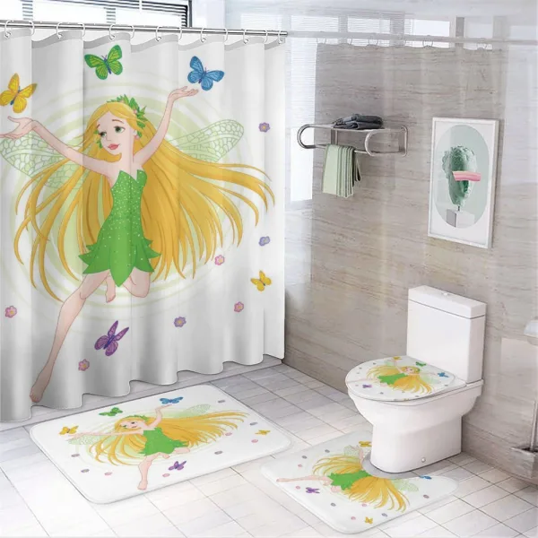 Spring Fairy Butterflies on a shower curtain