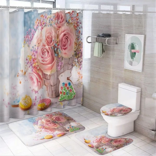 Spring Time Holidays on a shower curtain