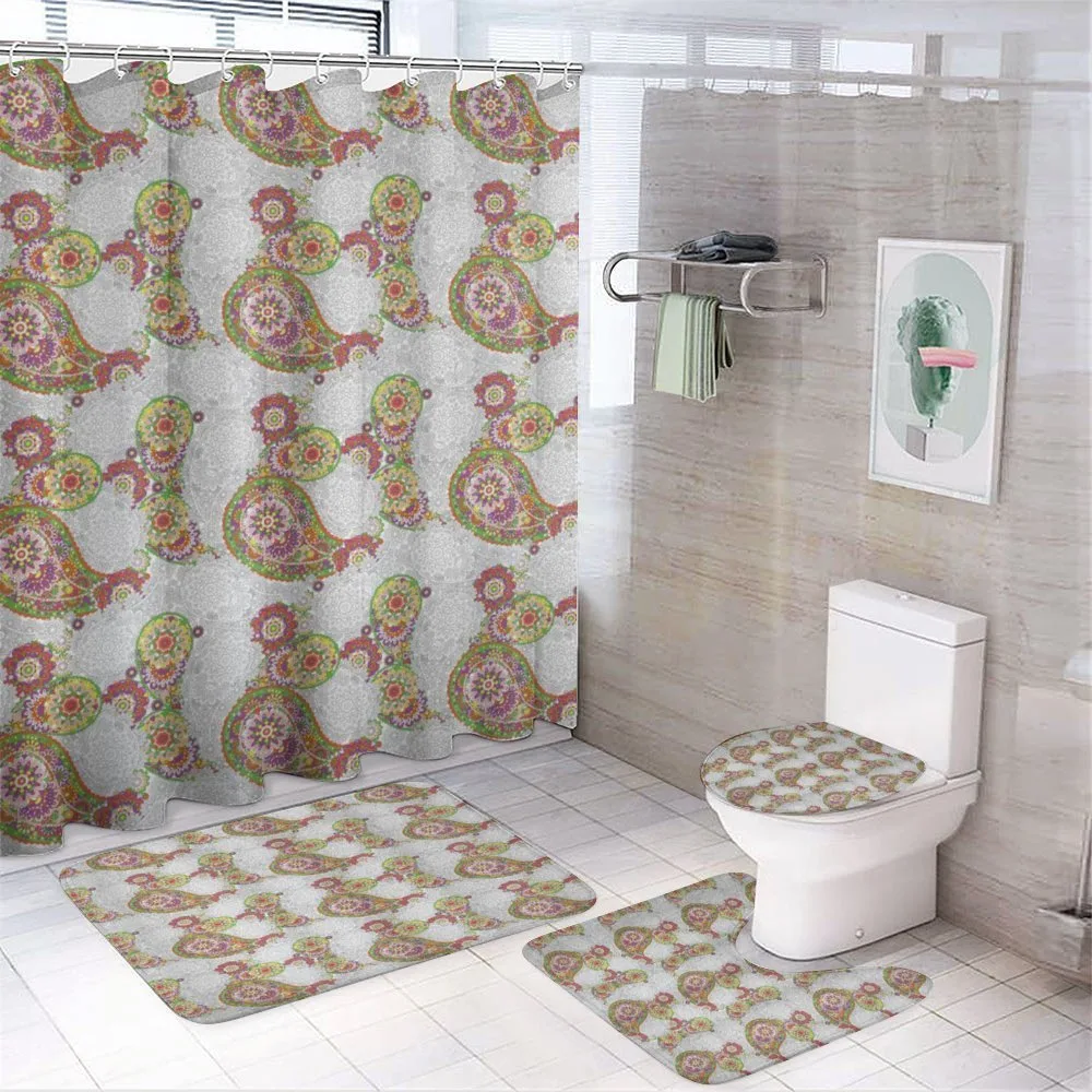 Uncolored and Vivid Floral Damask — Your design