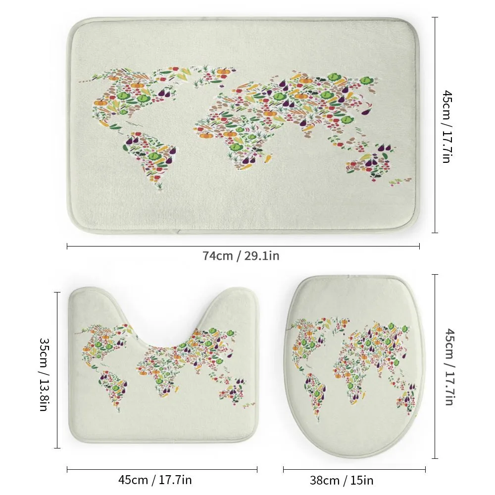 Vegetable Map of World — Detail 1