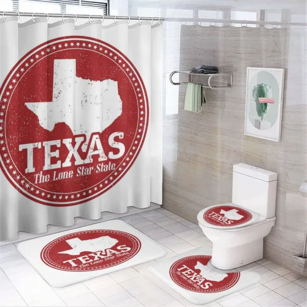 Vintage Stamp Design on a shower curtain