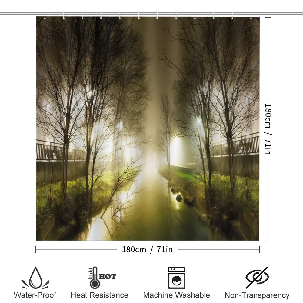 Water Channel Foggy City — Detail 2