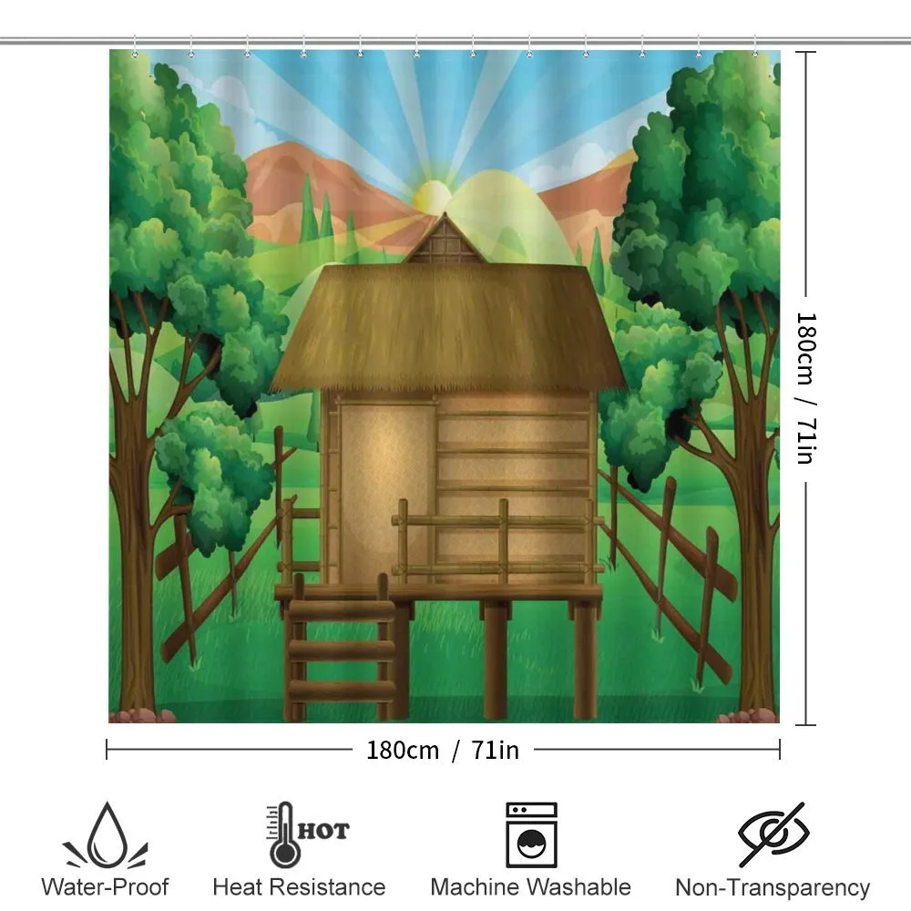 Wooden Hut Shelter and Sun — Detail 2