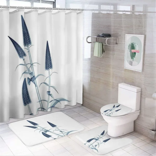 X-Ray View of a Blossom on a shower curtain