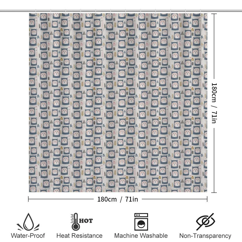 Childish Bear Faces Pattern — Detail 2